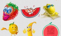 吃瓜手绘表情包可爱